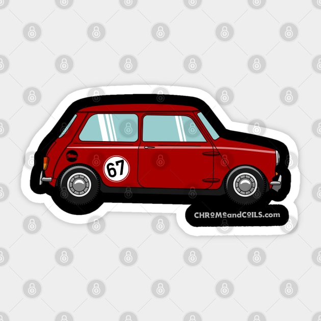 This Classic Little Red Car Sticker by CC I Design